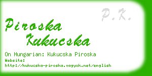 piroska kukucska business card